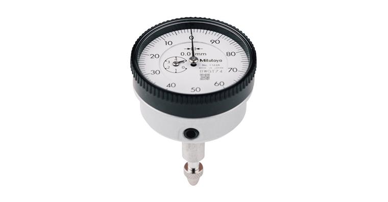 Messuhr metrisch 5 mm, 0,01mm, rückwertiger Taster, fortlaufende Skala