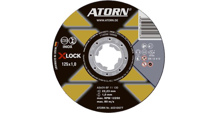 ATORN cutting disc f. steel and stainless steel with X-LOCK, dia. 125x1x22.23 mm