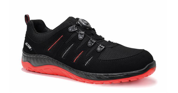Sicherheits-Halbschuh Maddox BOA® black-red Low ESD S3S Gr.39