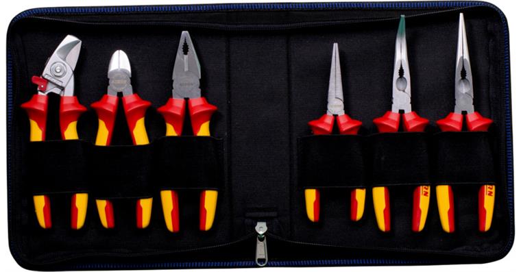 1056100303 ATORN Zangen-Set VDE 6-teilig, in Textil-Reißverschlusstasche