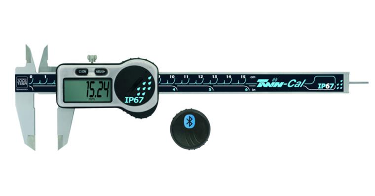 Messschieber IP67 digital 150mm, TWIN-CAL, Datenausgang, rund, Data-Pack