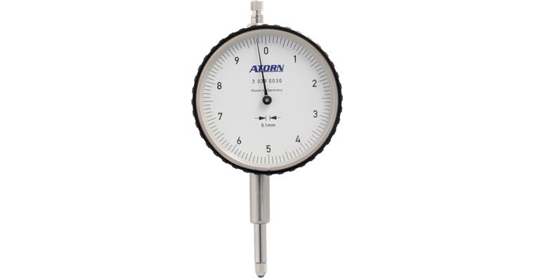 ATORN dial gauge w.o. shock protection scale interval 0.1 mm meas. range 10 mm