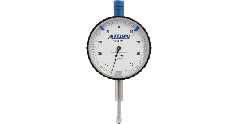 ATORN safety dial gauge scale interval 0.01 mm meas. range 0.8 mm
