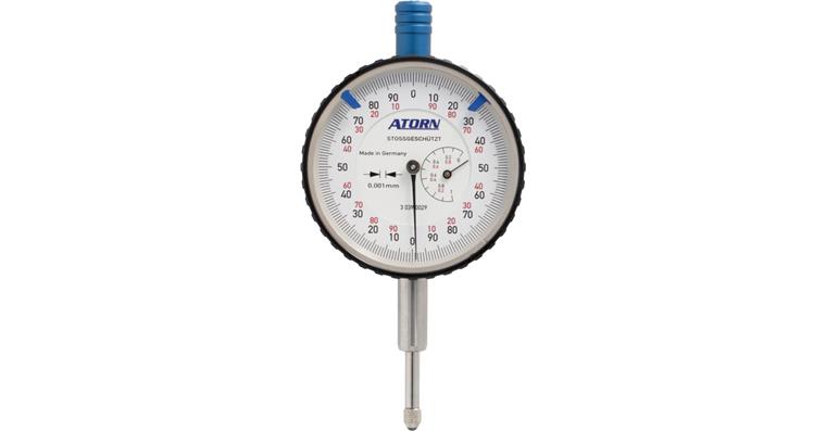 ATORN precision dial gauge dia. 58 mm graduation 0.001 mm meas. range 1 mm