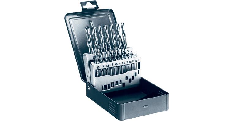 Mehrbereichs-Spiralbohrer-Satz 1,0 - 10,0 mm DIN 338 Typ MBS 1200 0,5 mm steig.
