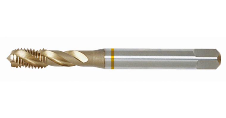 Grundloch-Gewindebohrer M DIN 371 40 Grad Form C 3xD HSS-E-TiN für VA-Stähle M10