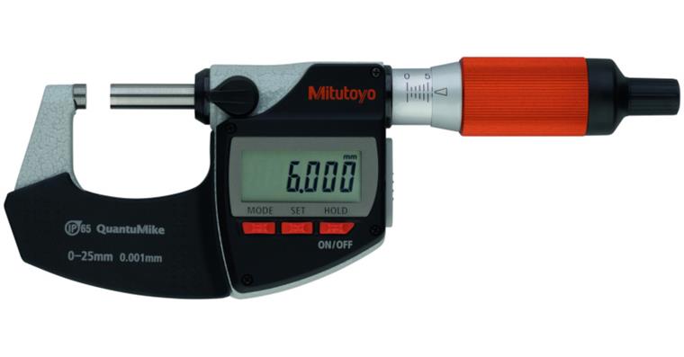 Digitale Bügelmessschraube Messbereich 0-25 mm QuantuMike IP65 Datenausgang