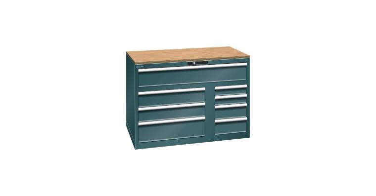 Schubladenschrank Toolbox 1193x725x870mm 8 Schubladen RAL 7016