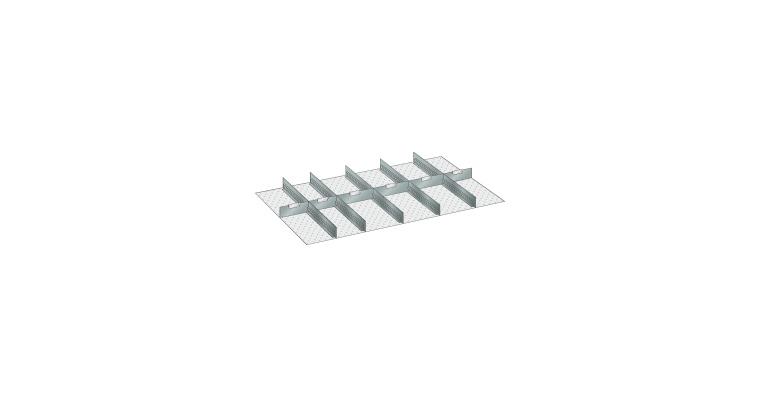 Set Schlitz-Trennbleche  BxT 1088x612mm FH 150mm 5 Schlitzwände, 6 Trennbleche
