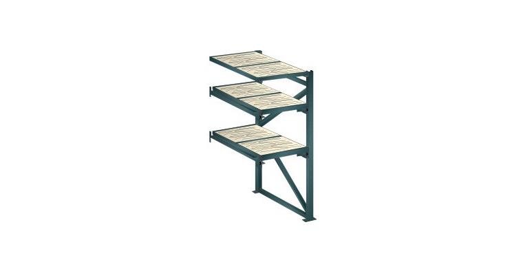 Anbauregal BxTxH 890x1260x2000mm 1 Festrahmen, 2 Auszugrahmen 800kg RAL 7016