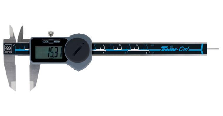 Messschieber IP40 digital 150mm, TWIN-CAL, Datenausgang, flach