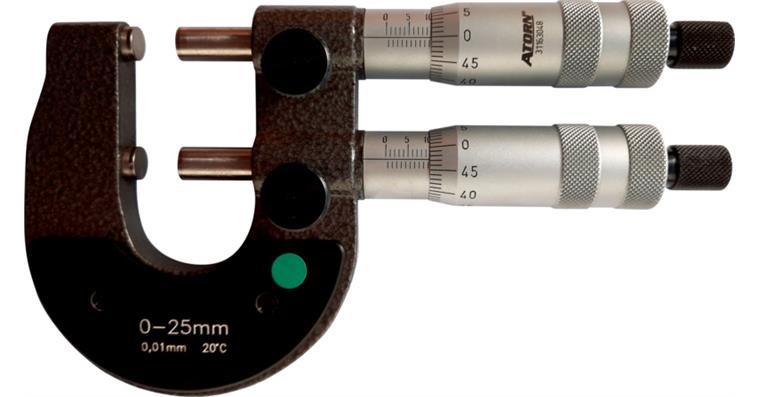 ATORN snap gauge micrometer, measuring range 100-125 mm