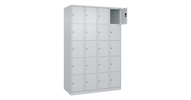 Schließfachschrank Classic PLUS, 20 Fächer, 1850x1200x500mm RAL 7035/7035