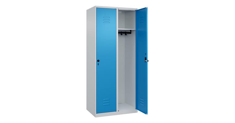 Spind Classic PLUS, 2 Abteile, 1850x800x500mm RAL 7035/5012