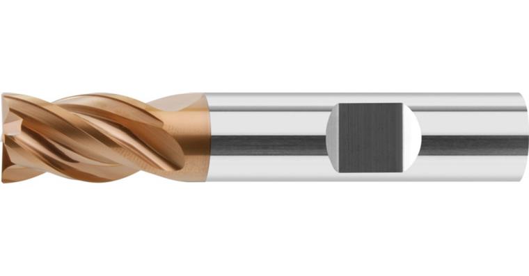Solid carbide HPC end mill INOX Duocon-coated Z4 HB shaft dia. 10 mm