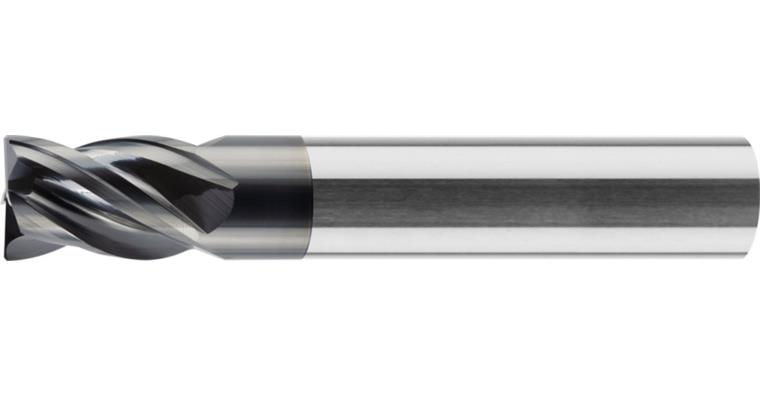 Solid carbide HPC end mill STEEL Varocon-coated Z4 HA shaft dia. 16 mm