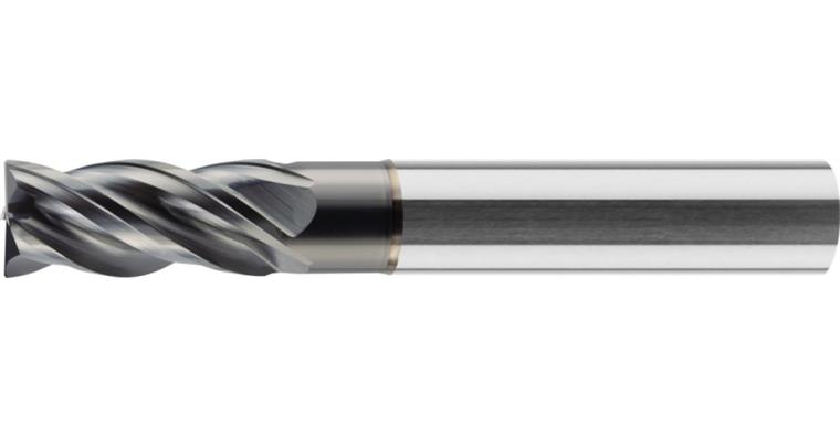Solid carb. HPC end mill STEEL Varocon-coat. Z4 HA shaft lg dia. 3 mm