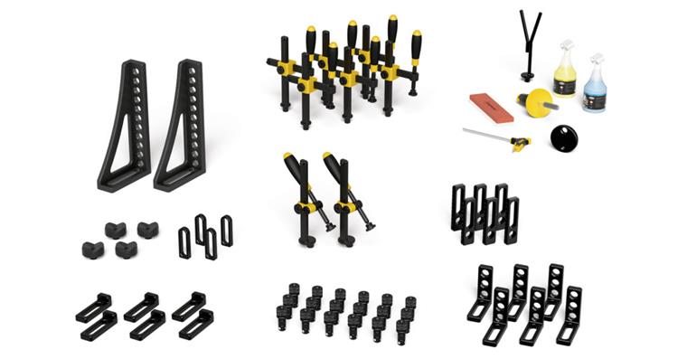 Schweißtisch Zubehör-Set 2 für Systemlochung 16 mm