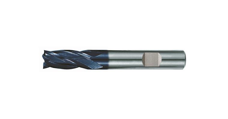 VHM-Bohrnutenfräser lang TiAlN-beschichtet 30° Z4 HB-Schaft 2 mm