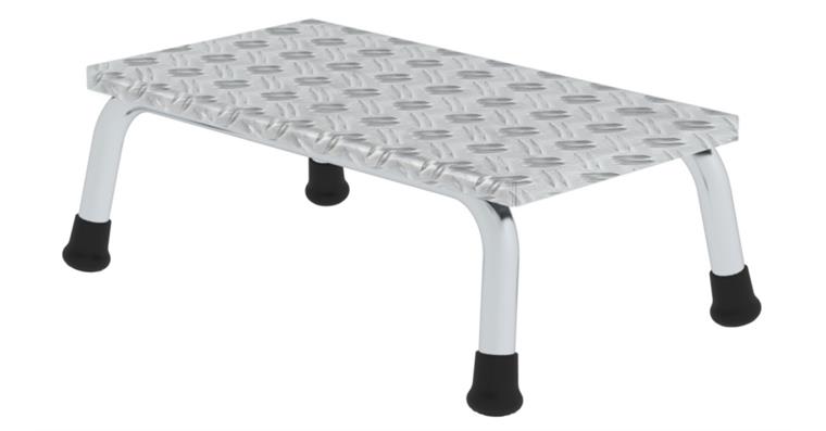 Aluminium working platform rigid, 1 step, working H 2.20 m platform H 0.20 m
