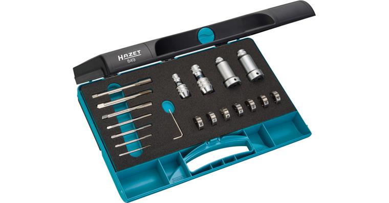 Thread cutting set M3–12 with screw taps and dies etc. HSS in box