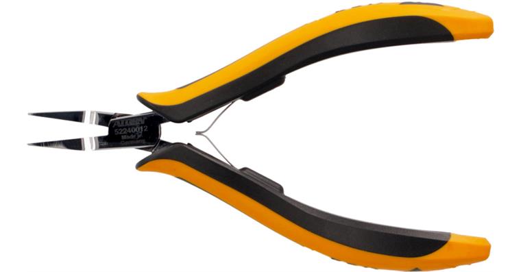 ATORN Präzisions-Elektronik-Flachzange ESD, 130 mm, kurze Backen ohne Hieb