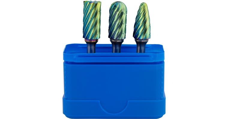 ATORN Hartmetall-Frässtiftsatz 3-teilig grün 12 mm