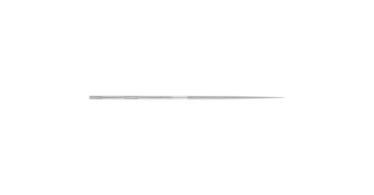 Precision needle file, round, shaft dia. 3.75 mm L=200 mm S-cut 2