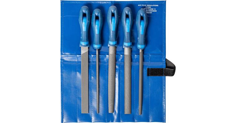 1001425297 Werkstattfeilen/-raspel-Satz 5-tlg. Rolltasche 200mm grobe Zerspanung/Schruppen