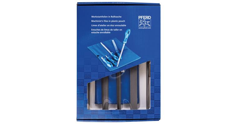 1001436312 Werkstattfeilen-Satz 5-tlg. WRU mit Heft in Rolltasche 250mm Hieb 2 Schruppen/Schlichten
