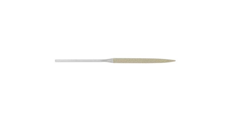 Diamond needle file, knife shape, D 126 medium, length 140mm, shank dia. 3mm