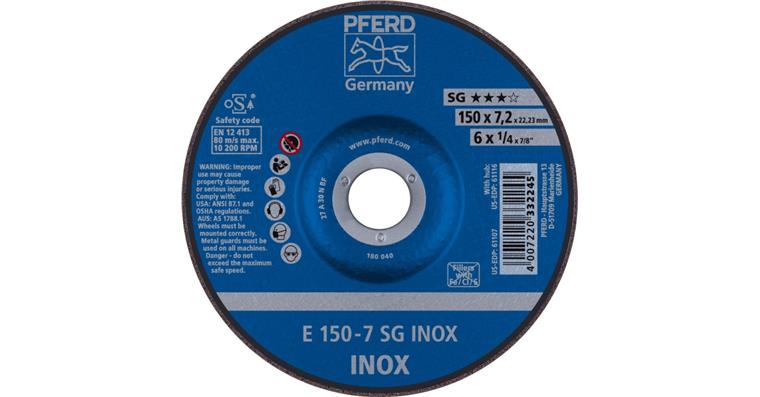 Schruppscheibe SG INOX E 150x7,2x22,23 mm
