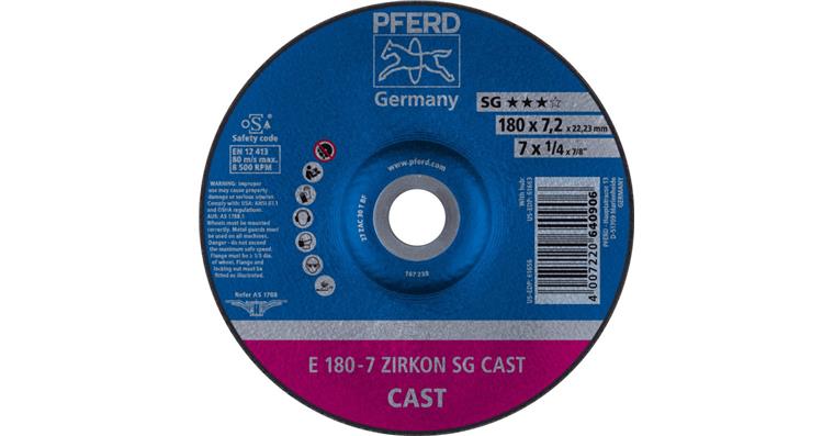 Schruppscheibe SGP CAST ZIRKON E 180x7,2x22,23 mm