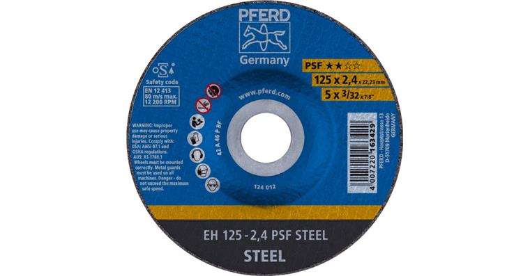 1044806111 Free-hand cutting disc depressed centre univ. line PSF STEEL grit 46 125x2.4mm