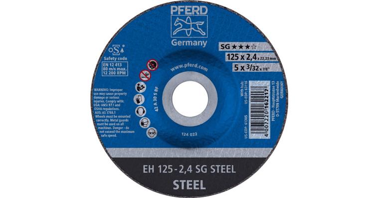 1044807112 Free-hand cutting disc depressed centre univ. line SG STEEL grit 30 125x2.4mm