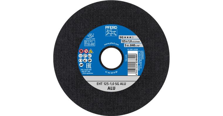Free-hand cutting disc, SG, ALU dia. 125x1.0x22.23 mm