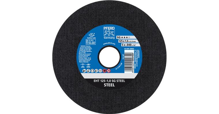 1044807109 Free-hand cutting disc, straight, universal line SG STEEL grit 60 125x1.0 mm