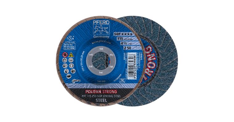 Fächerschleifscheibe POLIFAN STRONG SGP STEEL konisch PFC 115x22,23 mm Z50