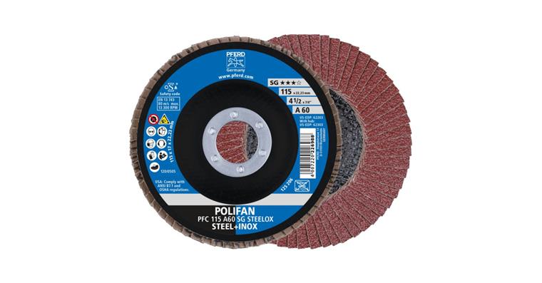 Fächerschleifscheibe POLIFAN SG STEELOX konisch PFC 115x22,23 mm A60