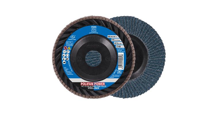 Fächerschleifscheibe POLIFAN POWER SG TRIM STEELOX konisch PFC 115x22,23 mm Z40