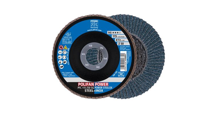 1043789105 Fächerschleifscheibe POLIFAN POWER SG STEELOX konisch PFC 115x22,23 mm Z50