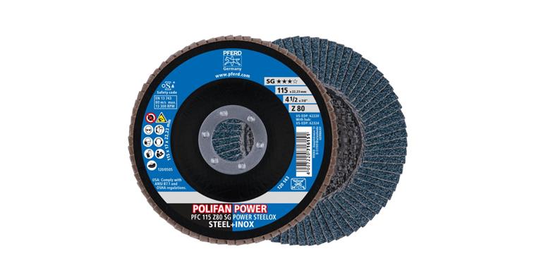 1043789103 Lamella flap disc Z SG POWER STEELOX, dia. 115 mm, alumina zirconia, 80 grit