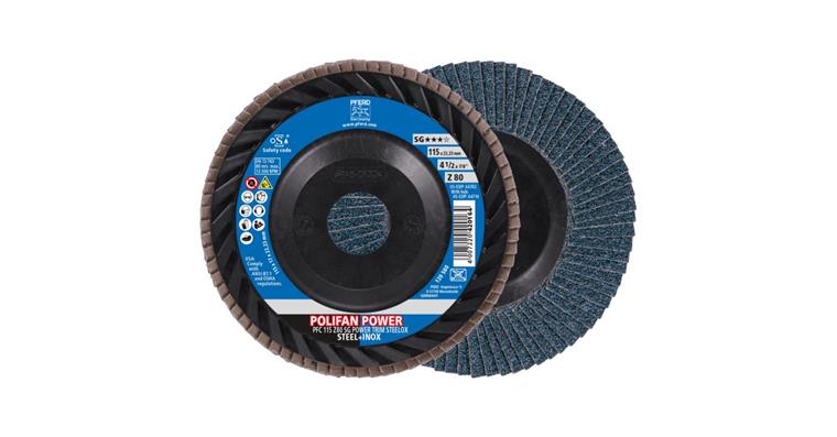 Fächerschleifscheibe POLIFAN POWER SG TRIM STEELOX konisch PFC 115x22,23 mm Z80