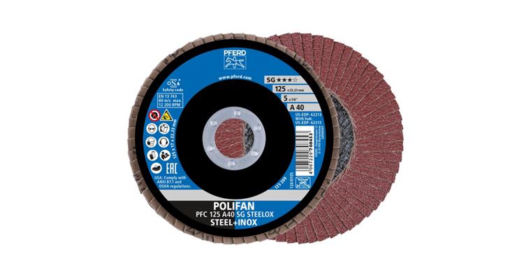 Fächerschleifscheibe POLIFAN SG STEELOX konisch PFC 125x22,23 mm A40
