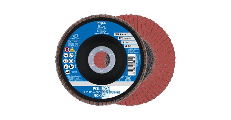 1043767102 Lamella flap disc, tapered, power line A-COOL SG INOX+ALU dia. 125 mm grain 60