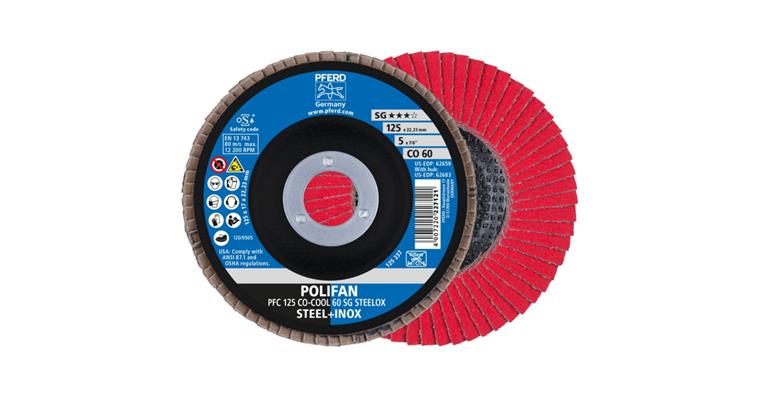 Fächerschleifscheibe POLIFAN CO-COOL SG STEELOX konisch PFC 125x22,23 mm K60