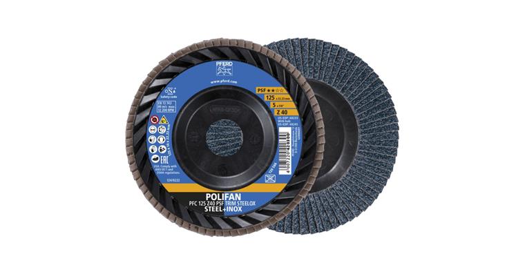 Fächerschleifscheibe POLIFAN PSF TRIM STEELOX konisch PFC 125x22,23 mm Z40
