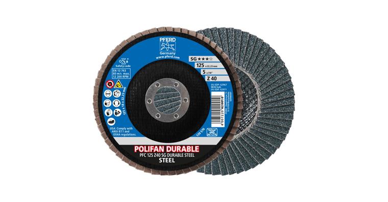 Fächerschleifscheibe POLIFAN POWER SG DURABLE STEEL konisch PFC 125 mm Z40