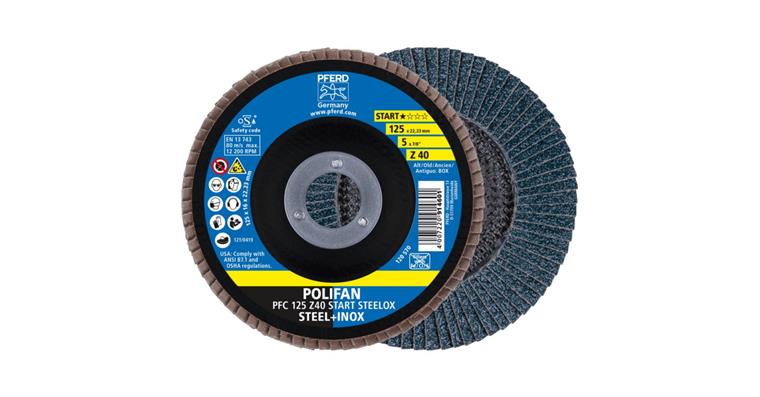 Fächerschleifscheibe POLIFAN START STEELOX konisch PFC 125x22,23 mm Z40