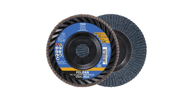Fächerschleifscheibe POLIFAN PSF TRIM STEELOX konisch PFC 125x22,23 mm Z60